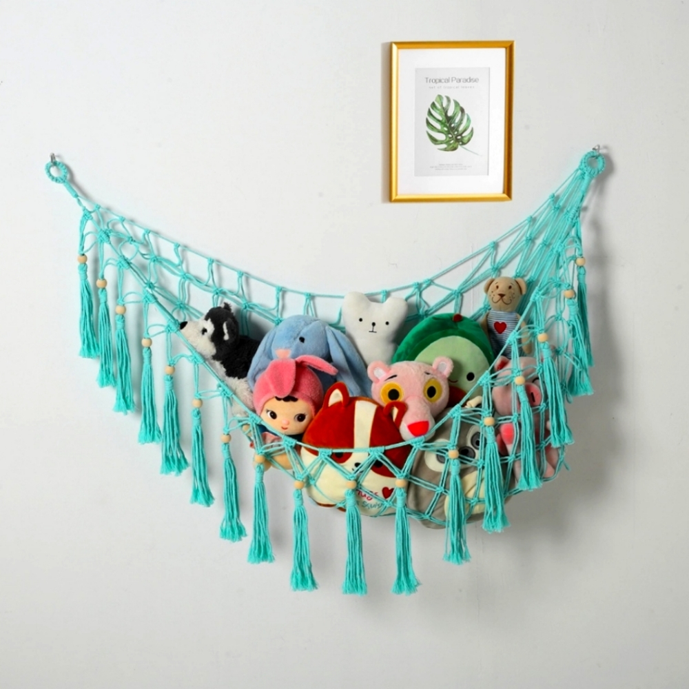 Stuffed Animal Hammock Stuffed Animal Storage Holder Macrame Boho Plush Toy Net